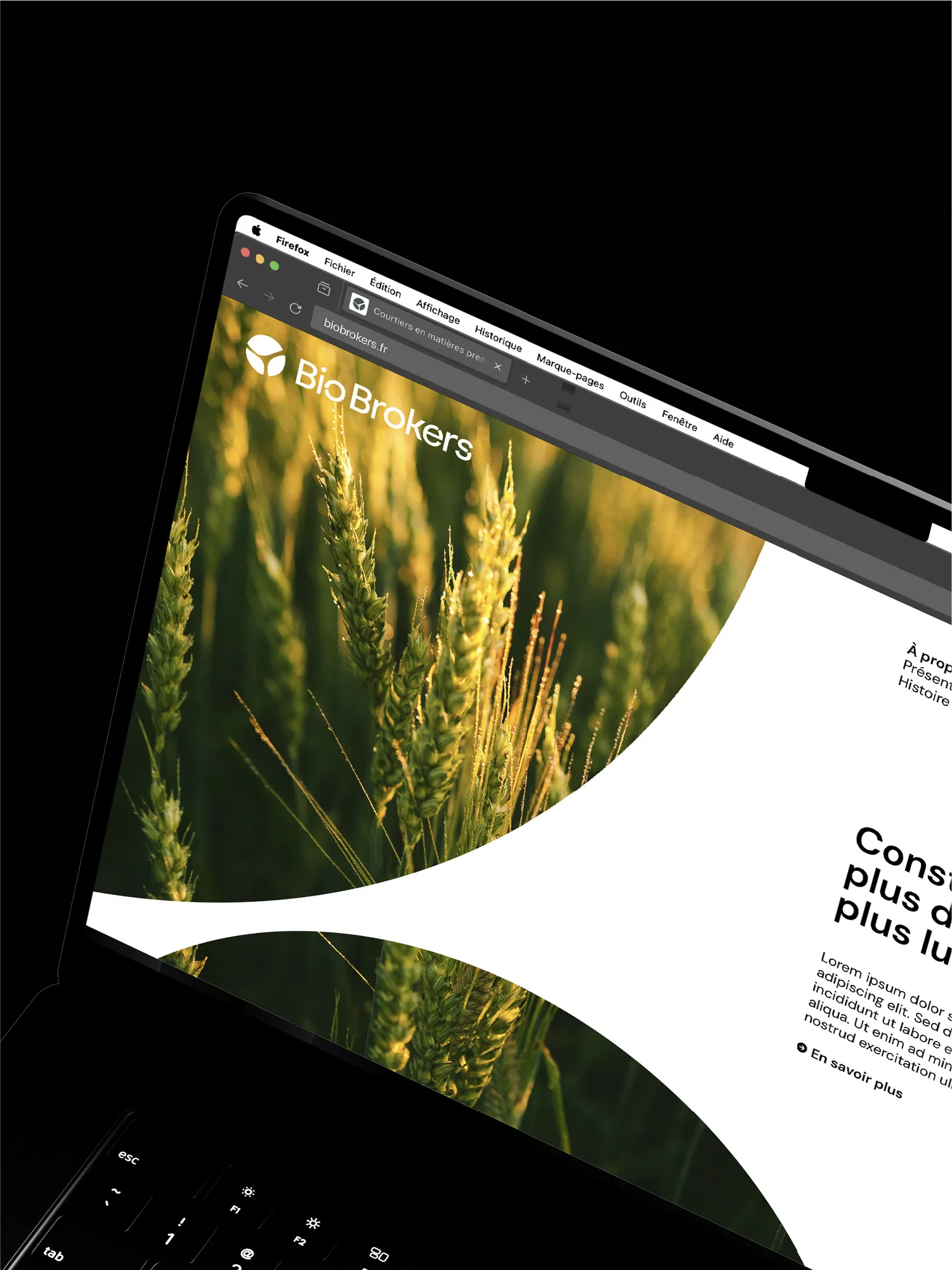 Mockup site web desktop