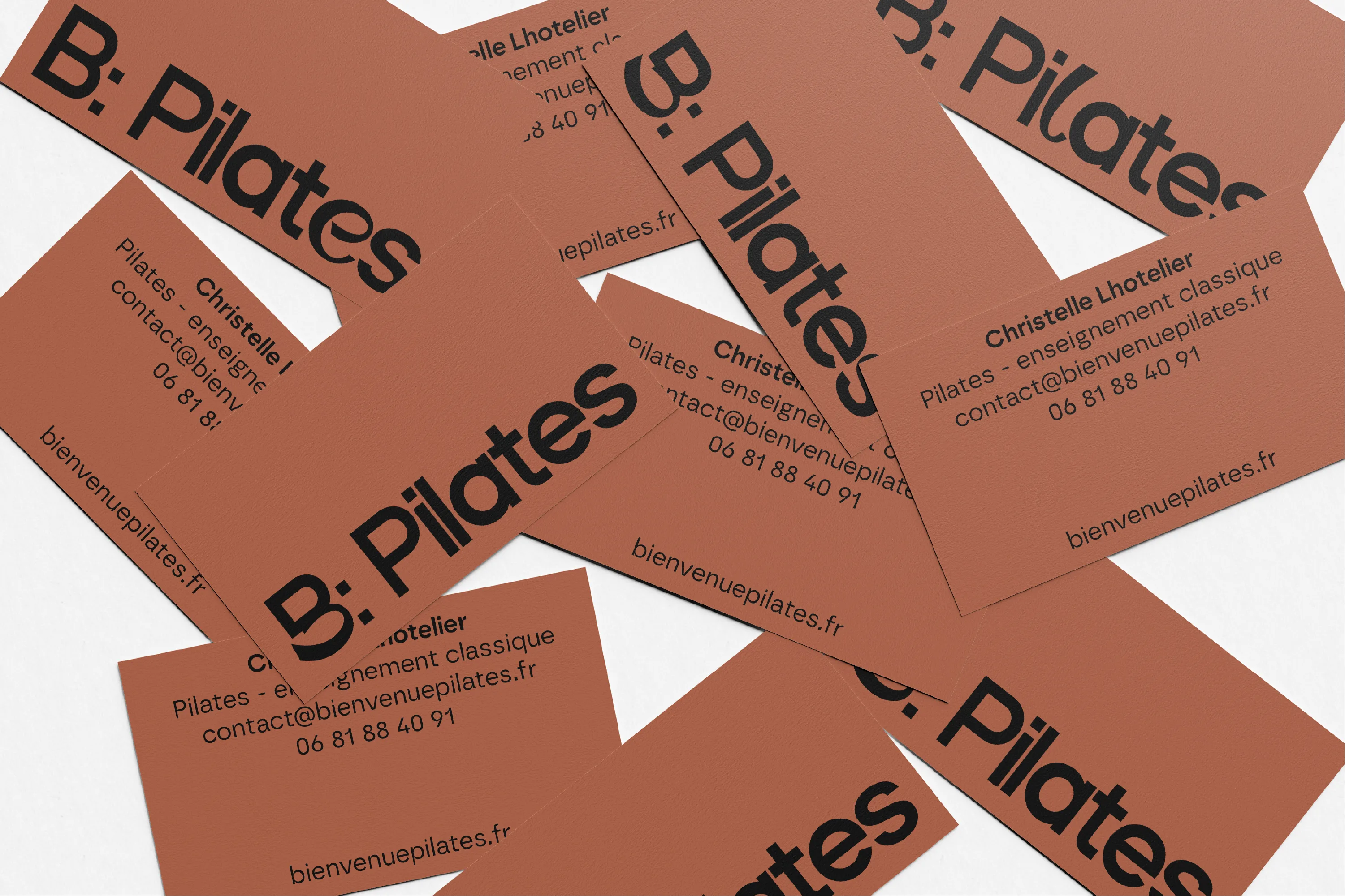 Mockup tas de cartes de visite
