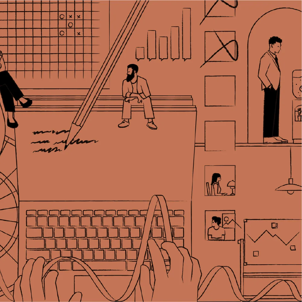 close up sur illustration buro