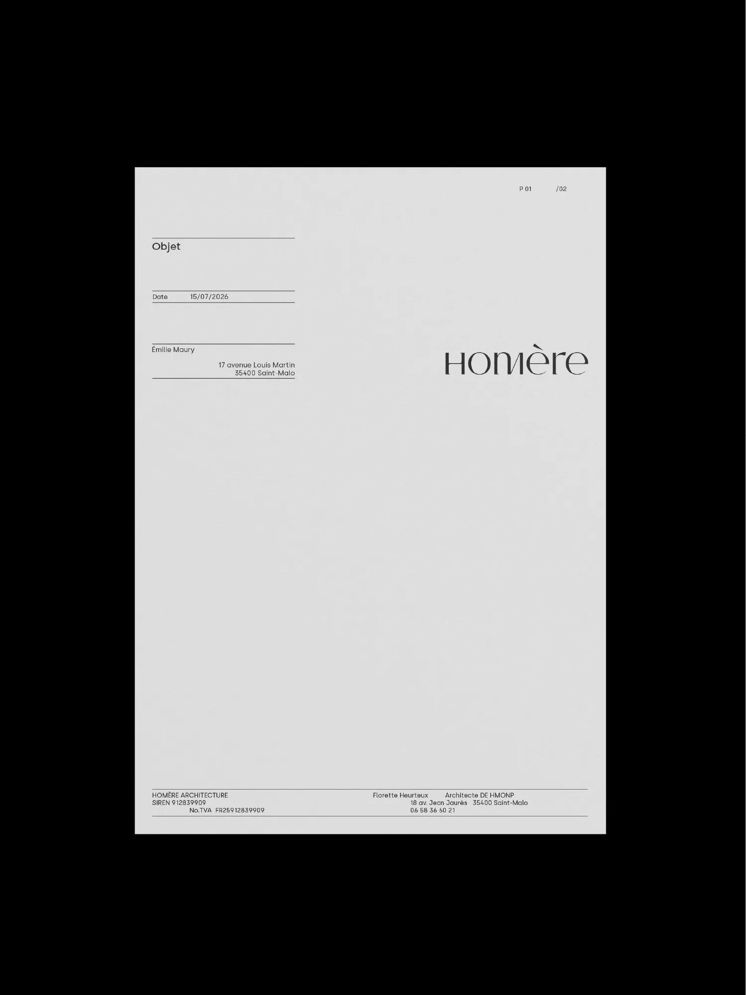 Mockup papeterie papier en tête