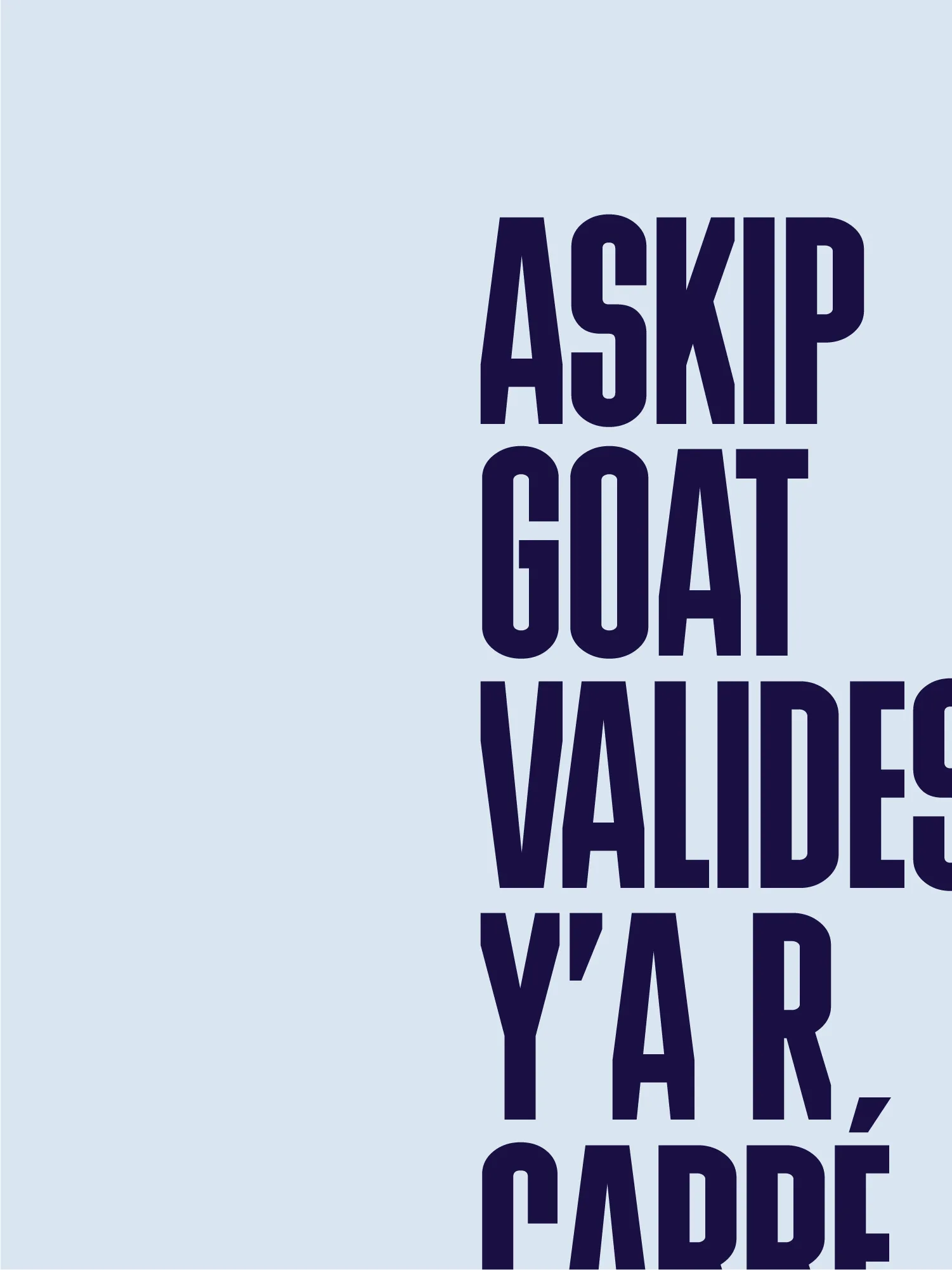 Zoom typographie affiche bleu