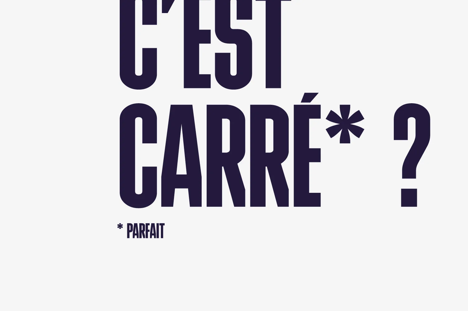 Zoom typographie campagne d'affichage