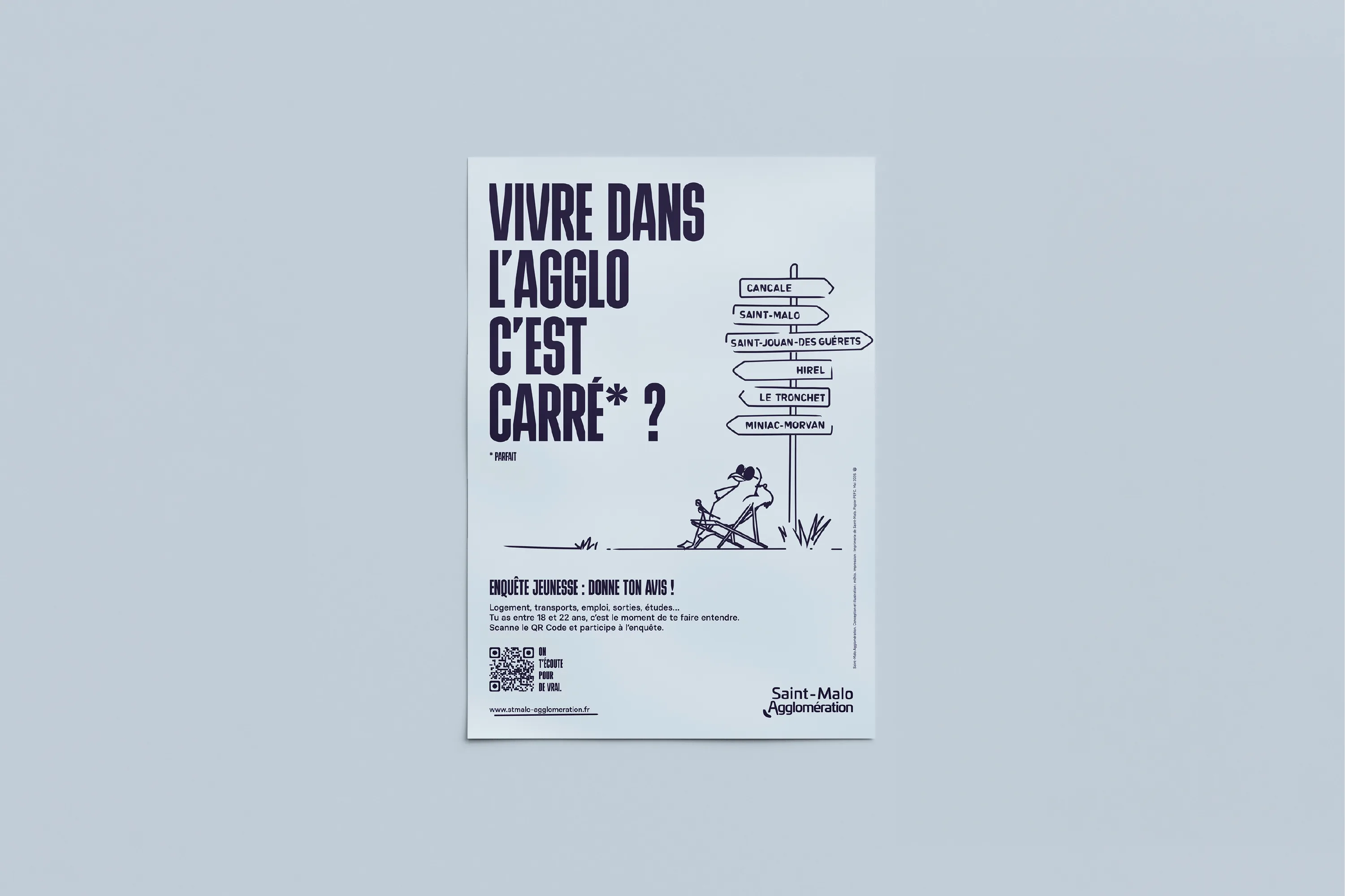 Mockup affiche pour la campagne version bleu