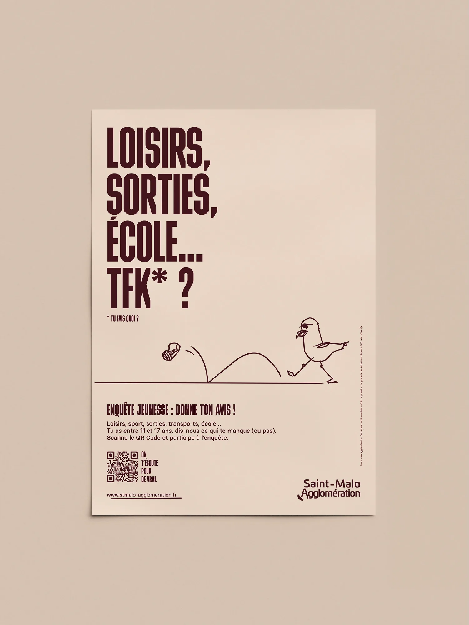 Mockup affiche version rouge