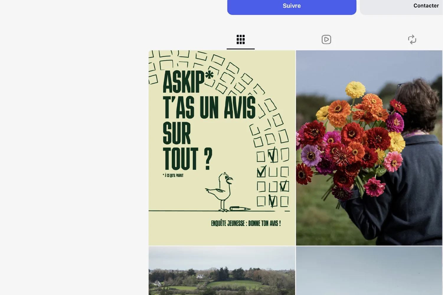 Mockup profil réseaux sociaux