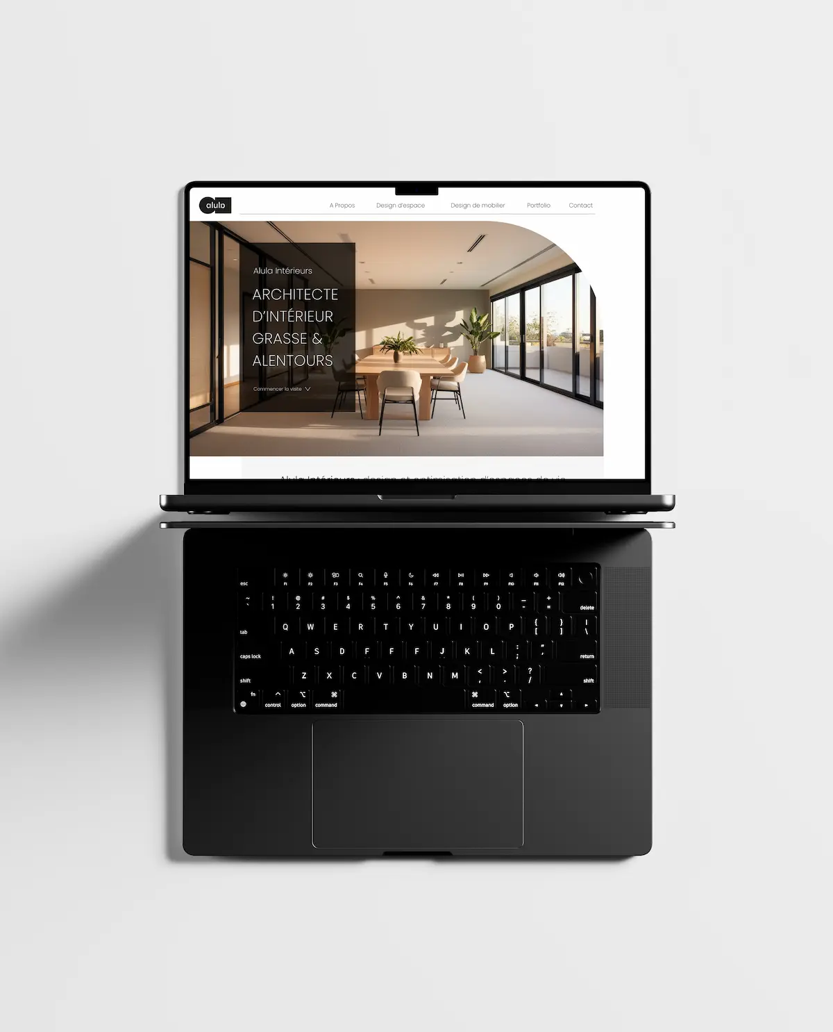 Site web portfolio Alula, architecte d'intérieur