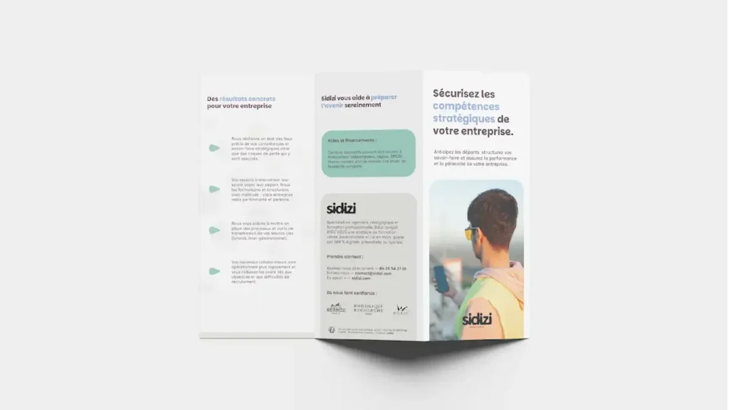 création et impression d'une brochure commercial pour une entreprise B2B